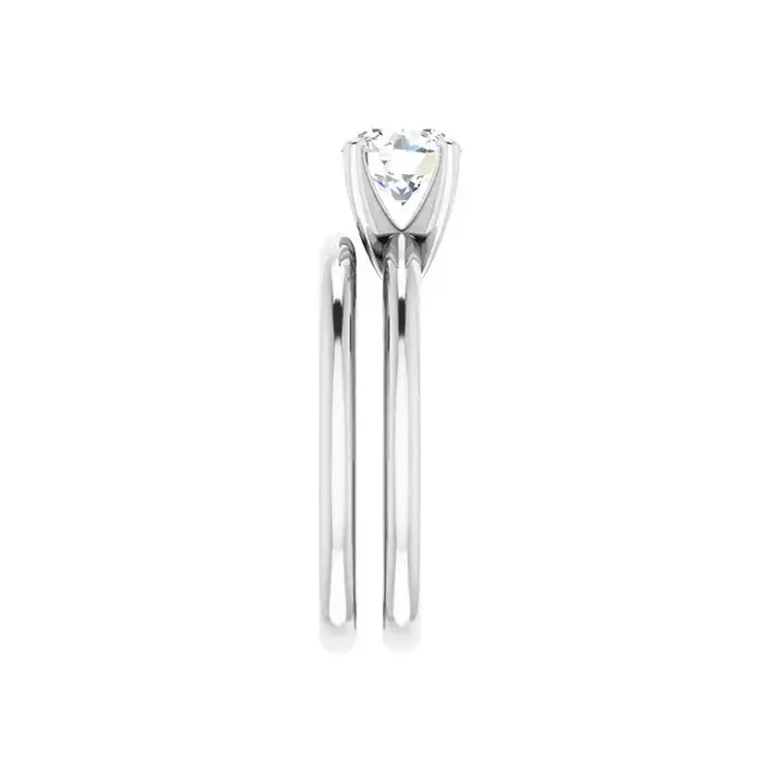 HANNAH 18K White Gold Round Lab Grown Diamond Solitaire Engagement Ring - Image 7
