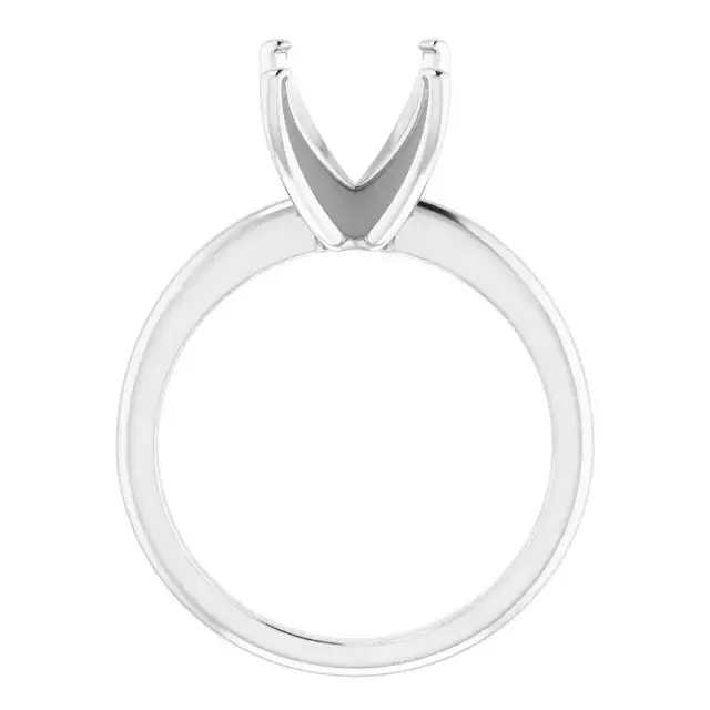 HANNAH Lab Grown Diamond Solitaire Engagement Ring Setting for Emerald Stones - Image 2