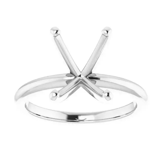 HANNAH Lab Grown Diamond Solitaire Engagement Ring Setting for Emerald Stones - Image 3