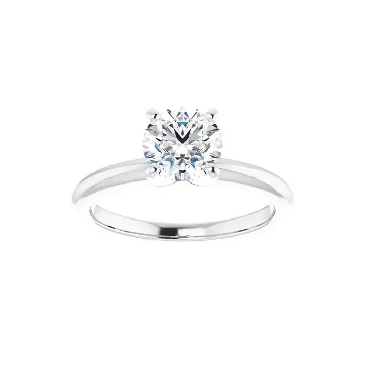 HANNAH Platinum Round Lab Grown Diamond Solitaire Engagement Ring - Image 3