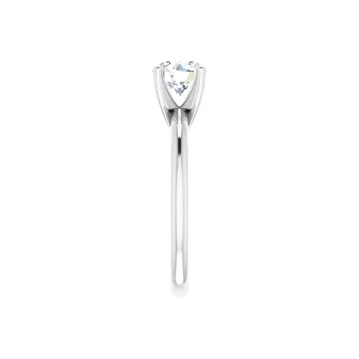 HANNAH Platinum Round Lab Grown Diamond Solitaire Engagement Ring - Image 4