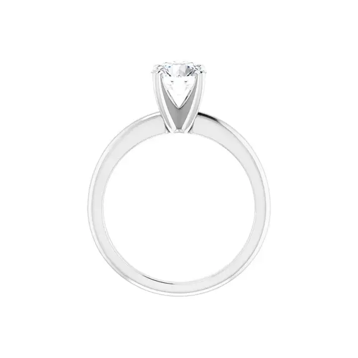 HANNAH Platinum Round Lab Grown Diamond Solitaire Engagement Ring - Image 5