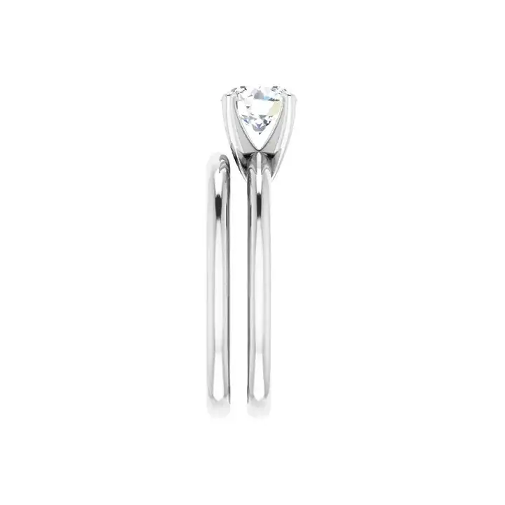 HANNAH Platinum Round Lab Grown Diamond Solitaire Engagement Ring - Image 7