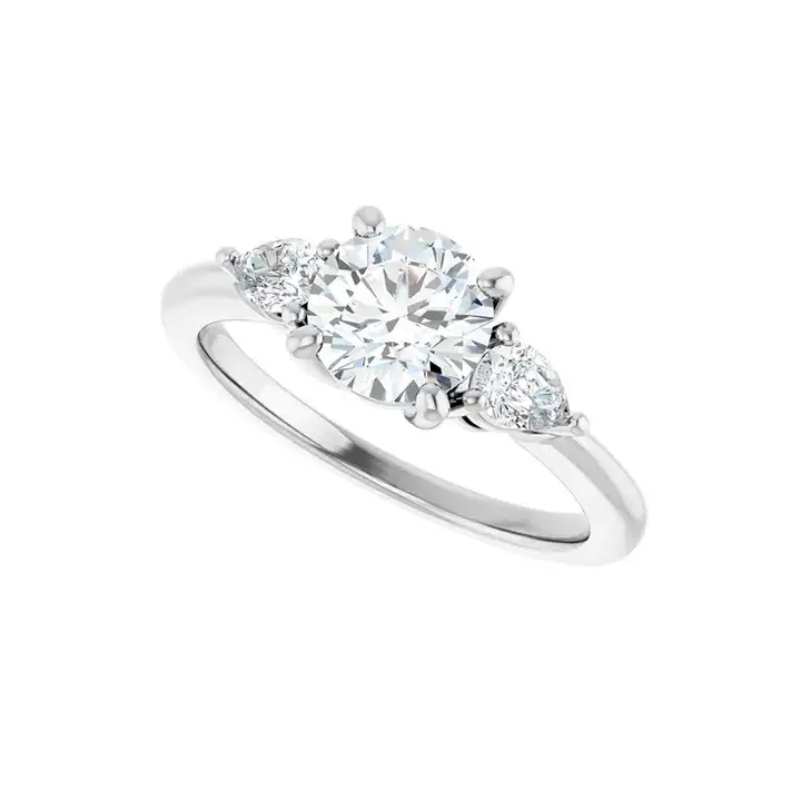 IDALIA 14K White Gold Round Lab Grown Diamond Engagement Ring - Image 5