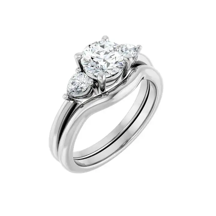 IDALIA 14K White Gold Round Lab Grown Diamond Engagement Ring - Image 6