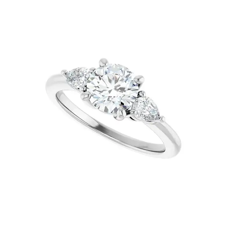 IDALIA 18K White Gold Round Lab Grown Diamond Engagement Ring - Image 5