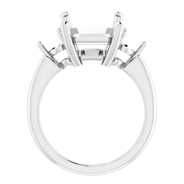 IDALIA Lab Grown Diamond Engagement Ring Setting for Emerald Stones - Image 2