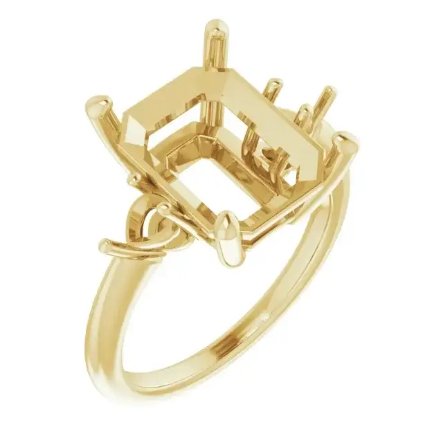 IDALIA Lab Grown Diamond Engagement Ring Setting for Emerald Stones - Image 4