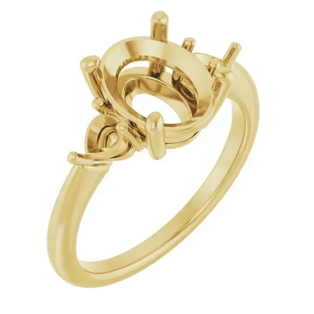IDALIA Lab Grown Diamond Engagement Ring Setting for Oval Stones - Image 4