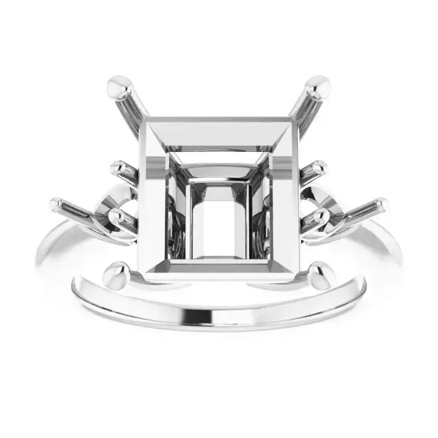 IDALIA Lab Grown Diamond Engagement Ring Setting for Square Stones - Image 3