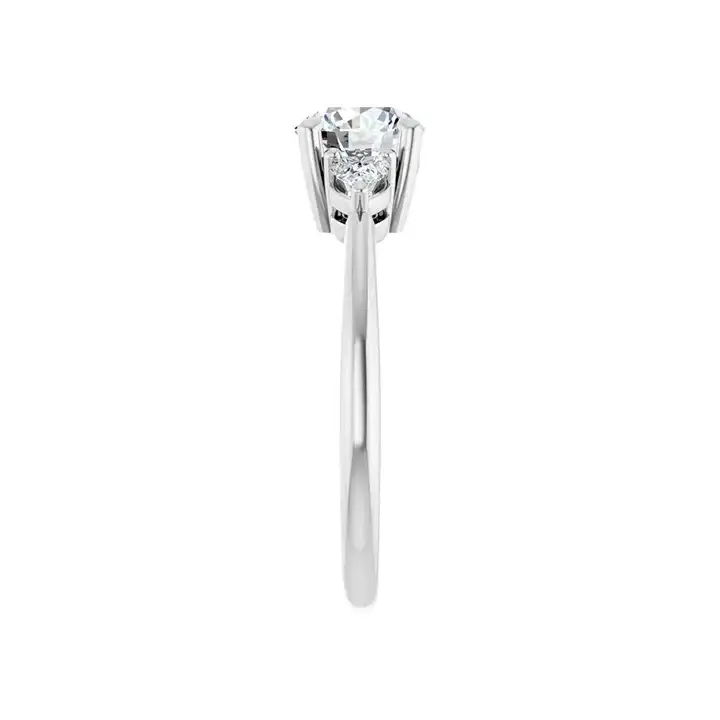 IDALIA Silver Round Lab Grown Diamond Engagement Ring - Image 2