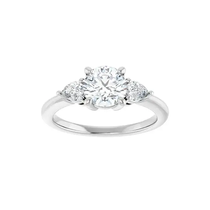 IDALIA Silver Round Lab Grown Diamond Engagement Ring - Image 3