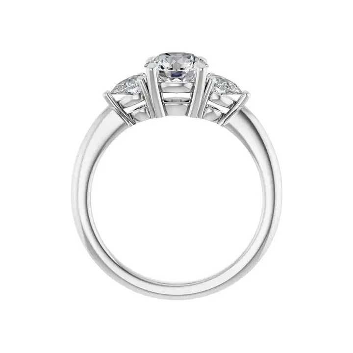 IDALIA Silver Round Lab Grown Diamond Engagement Ring - Image 4