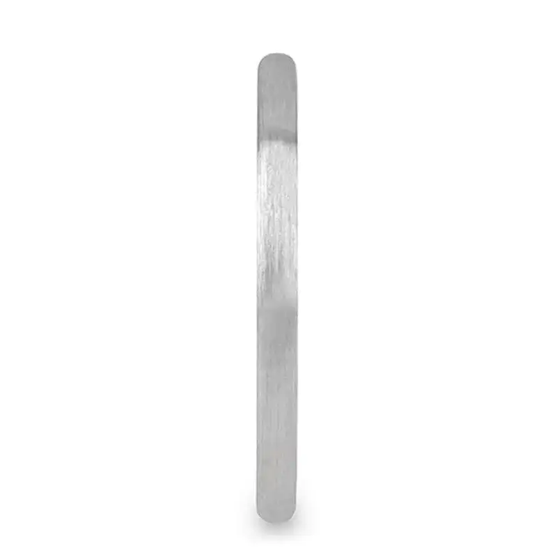 JESSAMINE Domed Tungsten Carbide Ring with Brushed Finish for Her - 2mm - Image 2