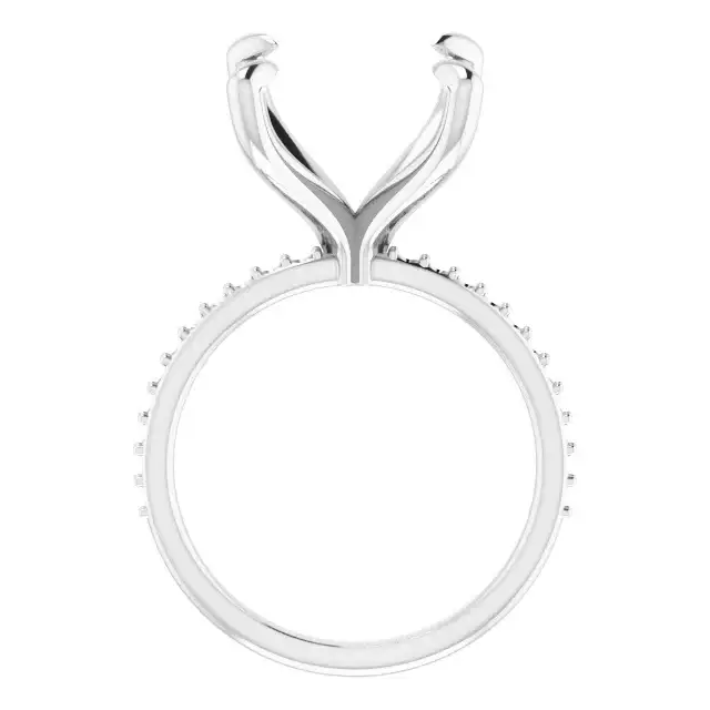 KIARA Lab Grown Diamond Engagement Ring Setting for Asscher Stones - Image 2