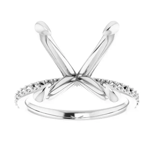 KIARA Lab Grown Diamond Engagement Ring Setting for Asscher Stones - Image 3