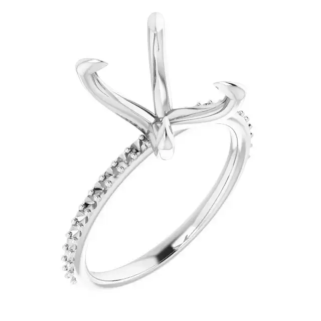 KIARA Lab Grown Diamond Engagement Ring Setting for Emerald Stones
