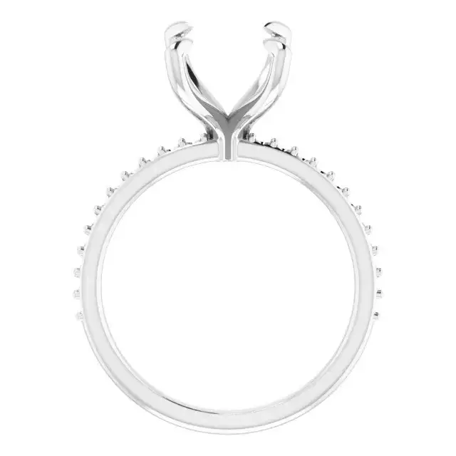 KIARA Lab Grown Diamond Engagement Ring Setting for Emerald Stones - Image 2