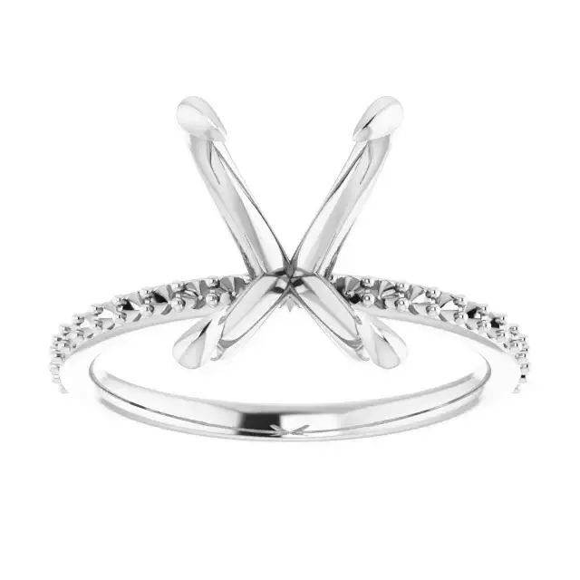 KIARA Lab Grown Diamond Engagement Ring Setting for Emerald Stones - Image 3