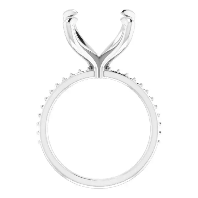 KIARA Lab Grown Diamond Engagement Ring Setting for Square Stones - Image 2