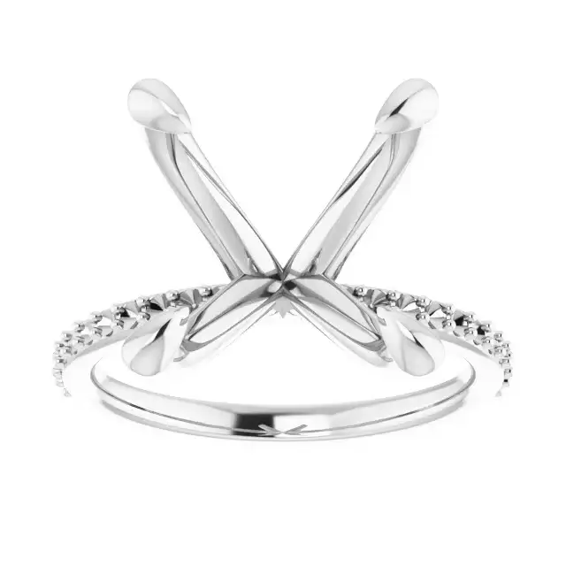 KIARA Lab Grown Diamond Engagement Ring Setting for Square Stones - Image 3