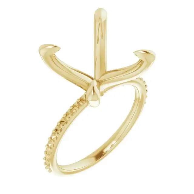 KIARA Lab Grown Diamond Engagement Ring Setting for Square Stones - Image 4