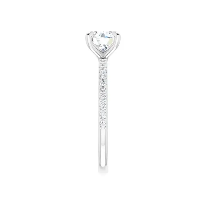 KIARA Platinum Round Lab Grown Diamond Engagement Ring - Image 2