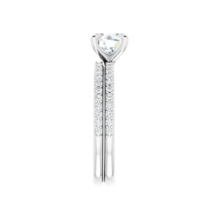 KIARA Platinum Round Lab Grown Diamond Engagement Ring - Image 7