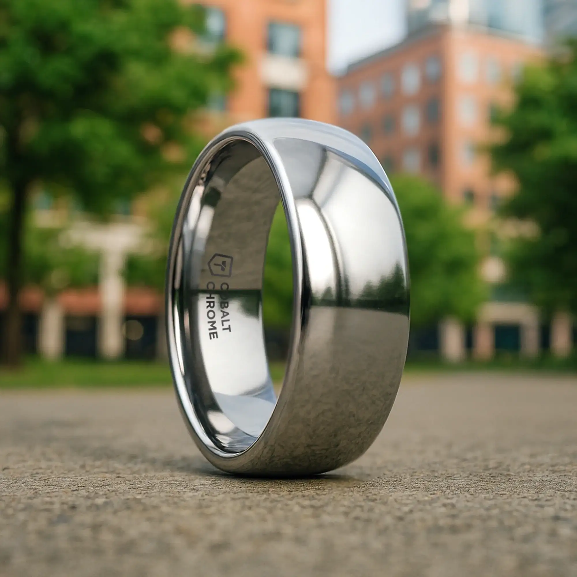 KOBOLD Domed Cobalt Chrome Comfort Fit Ring, Polished Finish — 4mm, 6mm, 8mm - Image 5