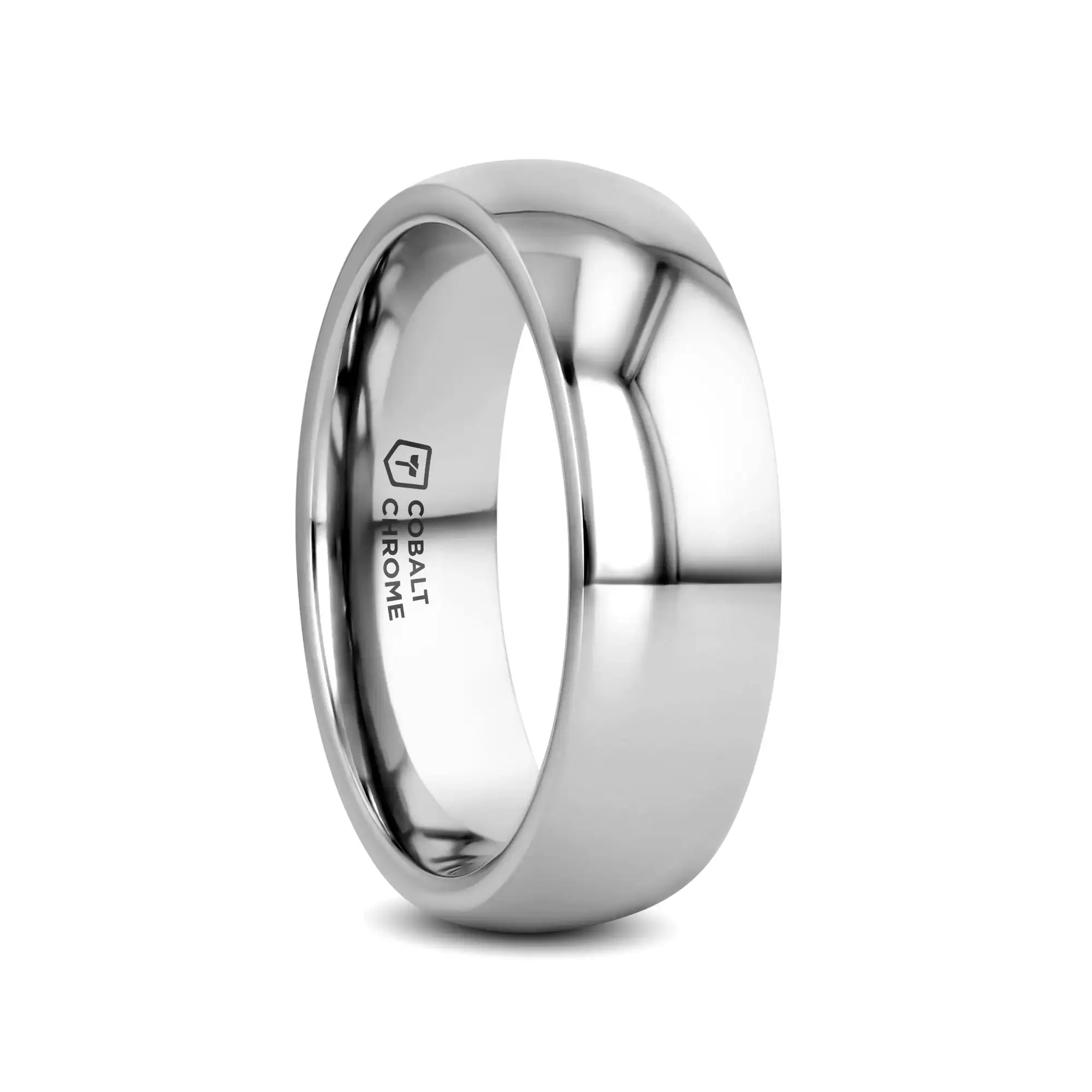 KOBOLD Domed Cobalt Chrome Comfort Fit Ring, Polished Finish — 4mm, 6mm, 8mm - Image 6