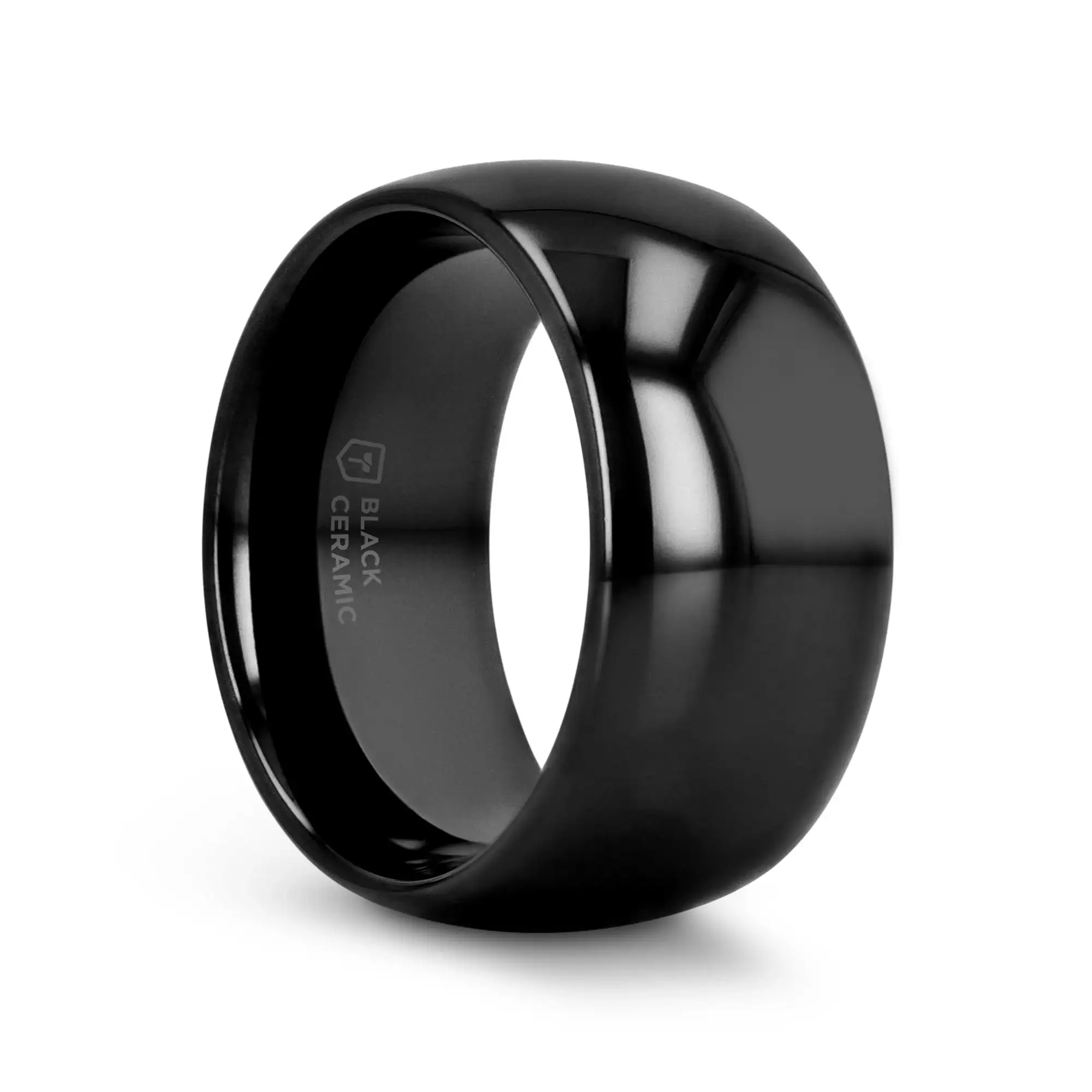 LANDON Domed Polish Finished Black Ceramic Ring - 2mm - 12mm - Image 13