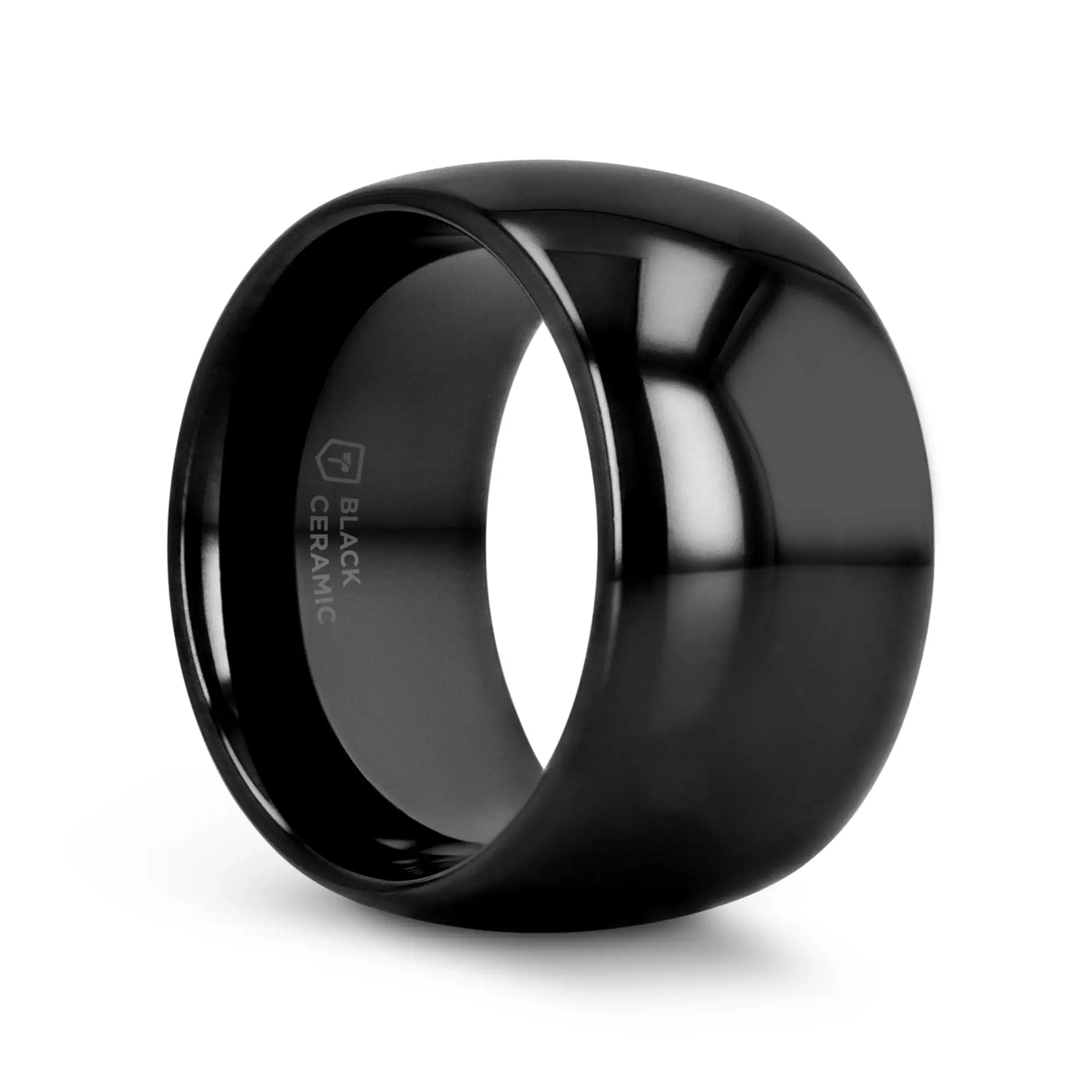 LANDON Domed Polish Finished Black Ceramic Ring - 2mm - 12mm - Image 16