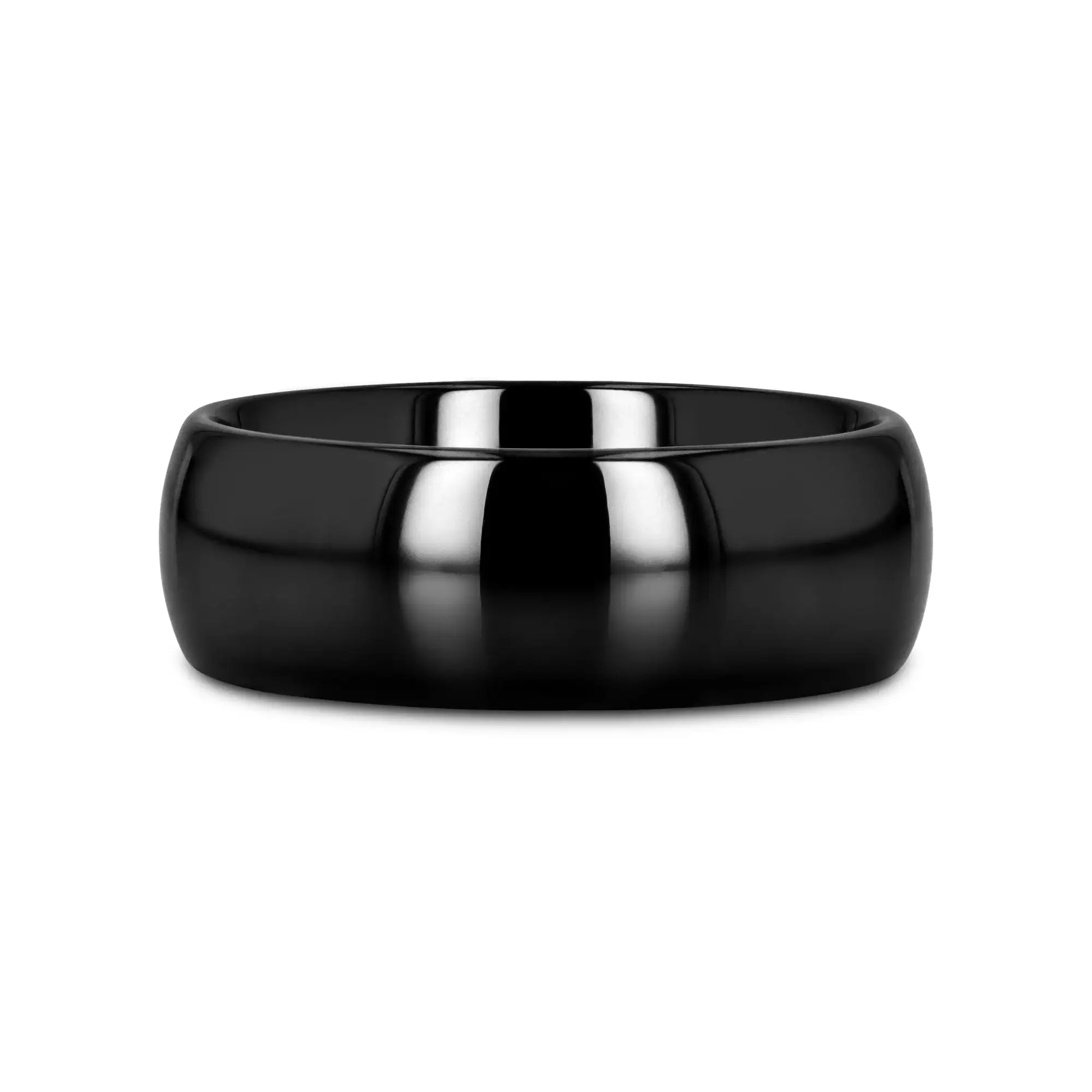 LANDON Domed Polish Finished Black Ceramic Ring - 2mm - 12mm - Image 3