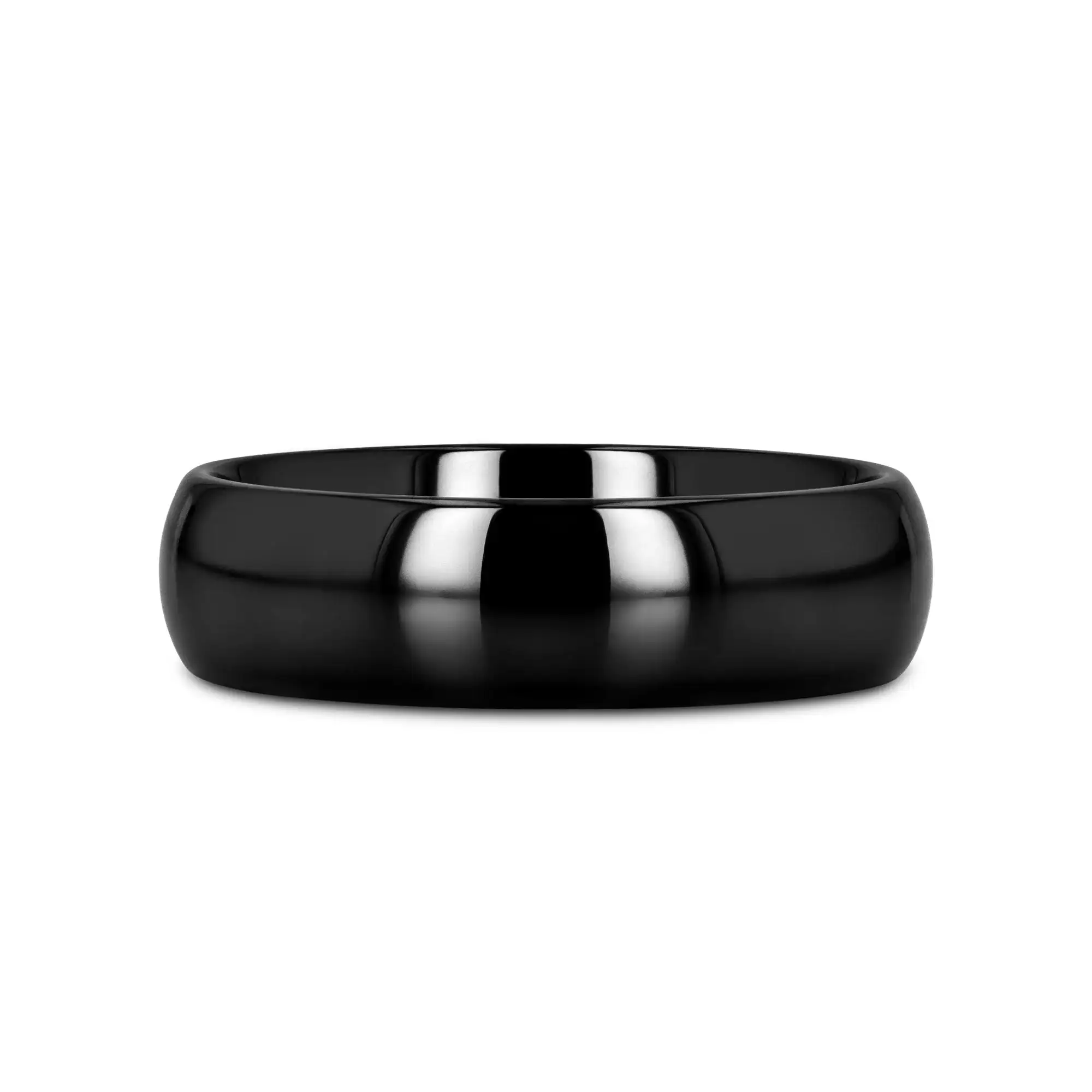 LANDON Domed Polish Finished Black Ceramic Ring - 2mm - 12mm - Image 6
