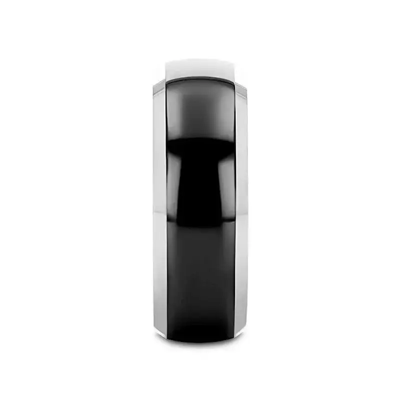 MASERATI Black Tungsten Ring with Polished Domed Beveled Edges (4mm–10mm) - Image 2