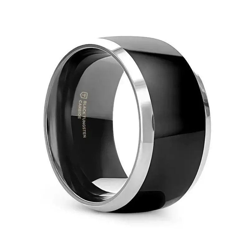 MASERATI Black Tungsten Ring with Polished Domed Beveled Edges (4mm–10mm) - Image 7