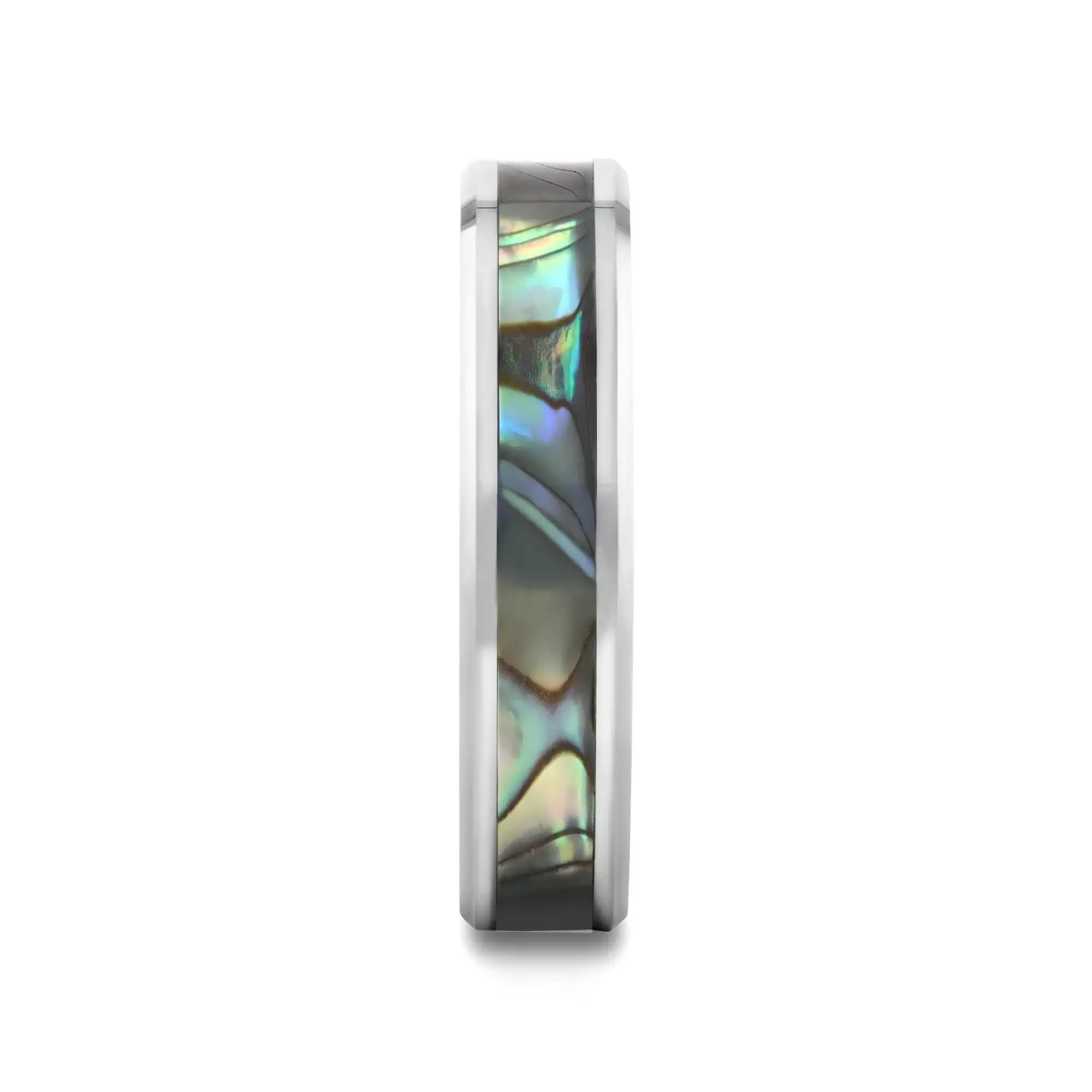 MAUI Tungsten Wedding Band with Mother of Pearl Inlay - 4mm - 10mm - Image 17