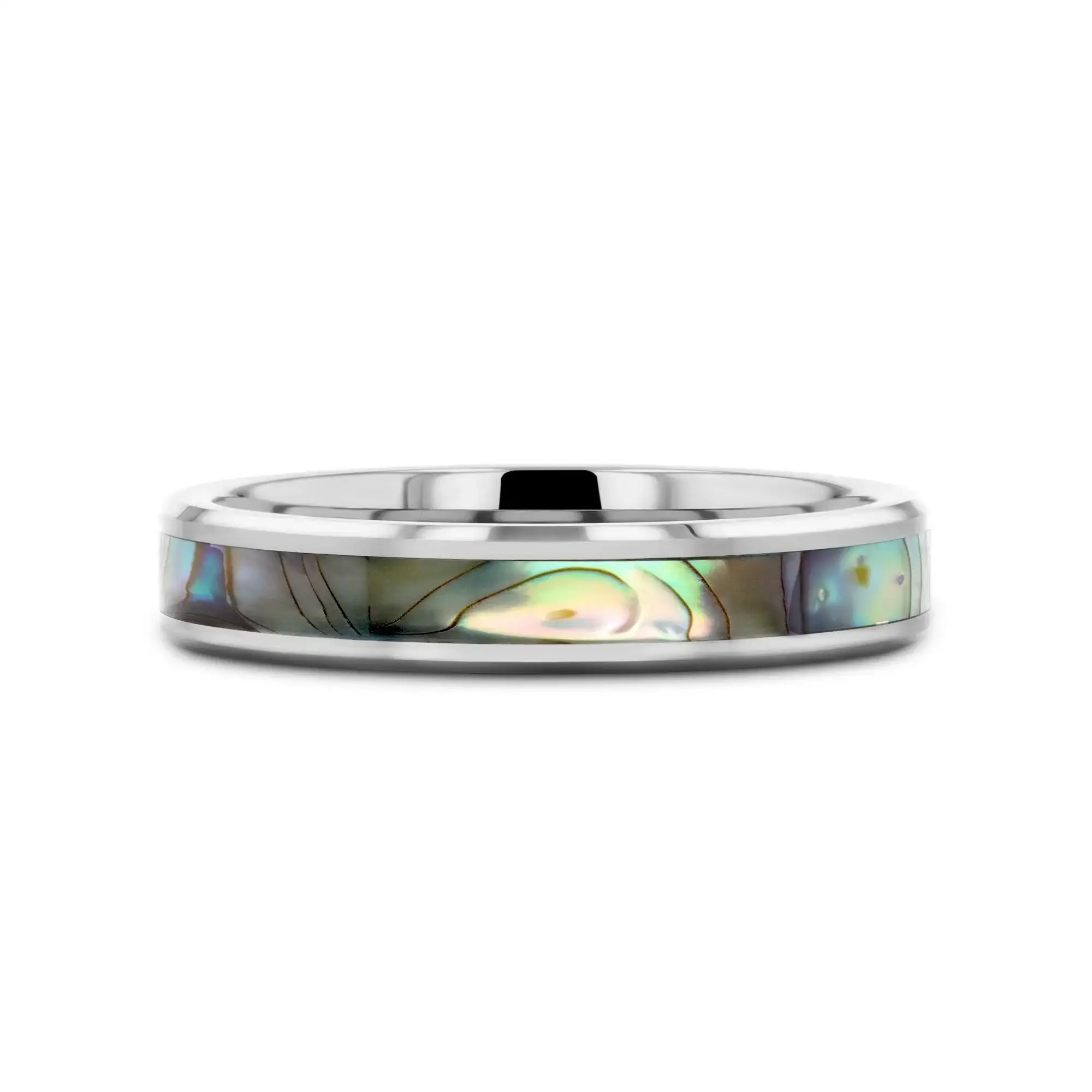 MAUI Tungsten Wedding Band with Mother of Pearl Inlay - 4mm - 10mm - Image 18