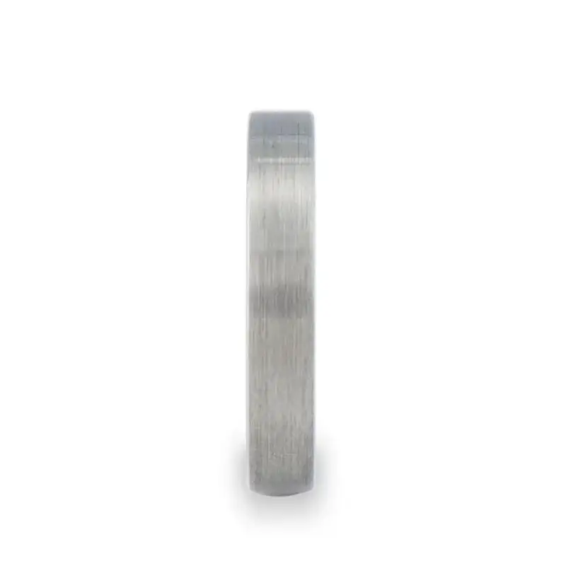 MESSALINA Flat Brushed Tungsten Carbide Wedding Band, 4mm or 6mm - Image 2