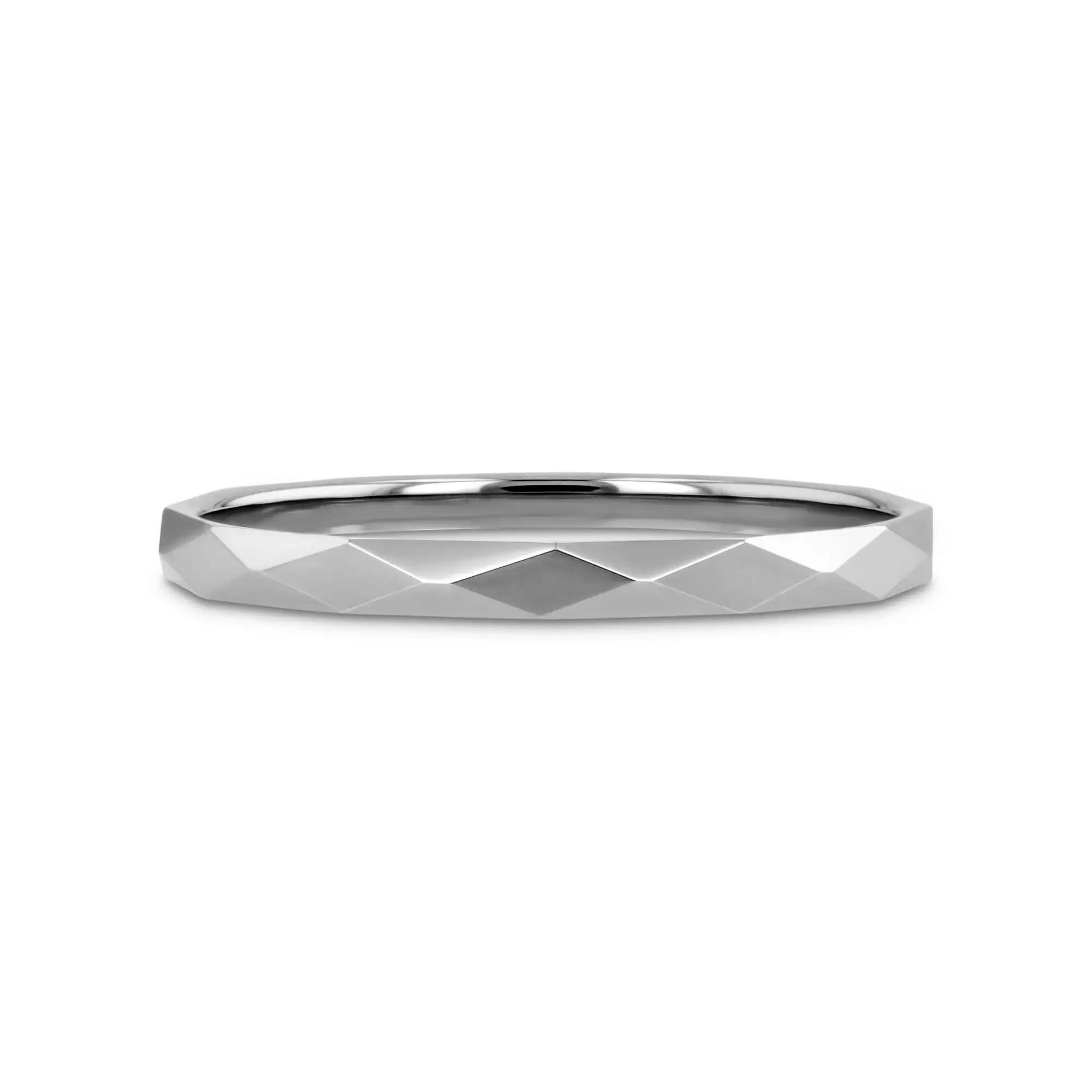 MILLENNIUM Tungsten Wedding Band with 288 Diamond Facets - 2mm - 10mm - Image 13
