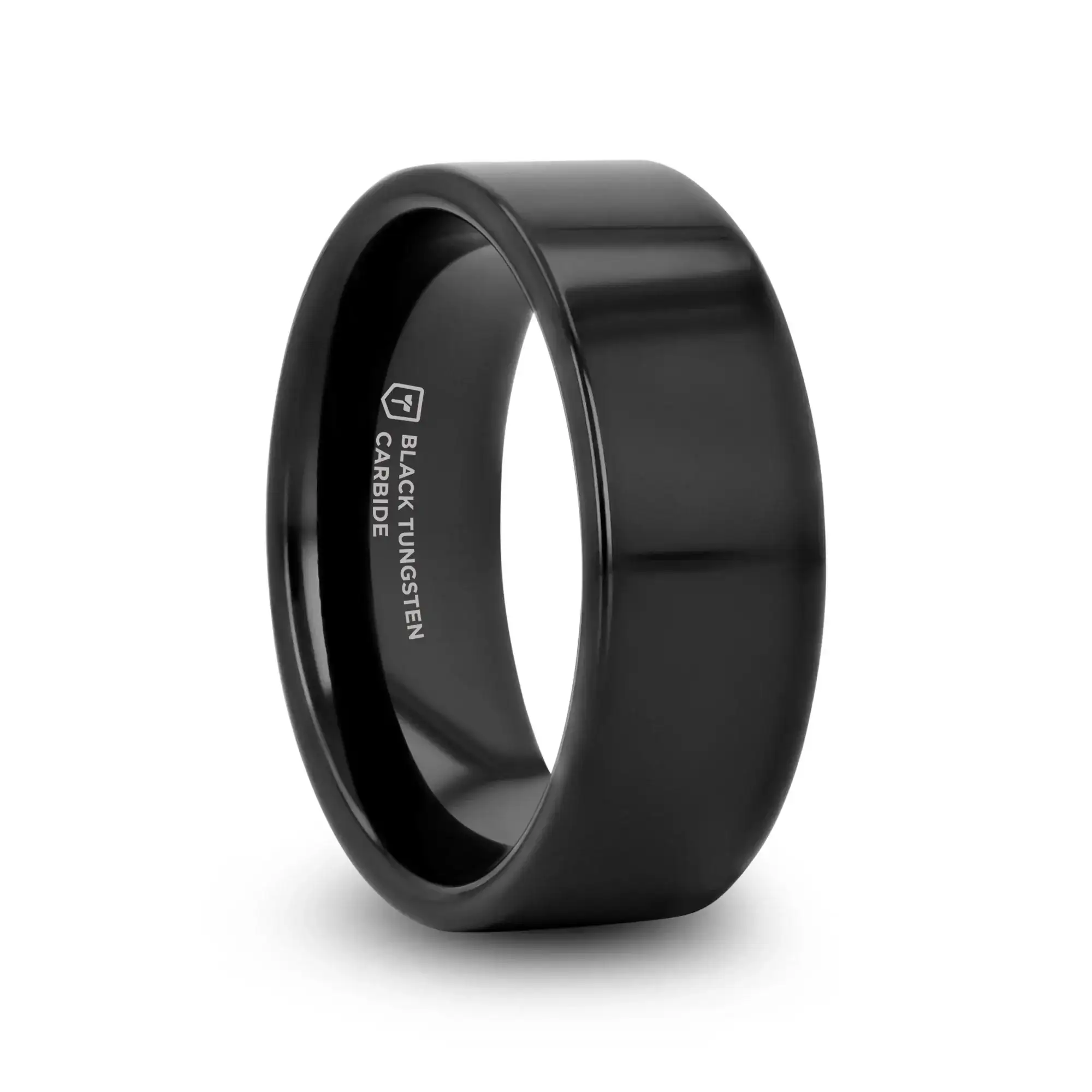 MORPHEUS Flat Black Tungsten Ring, Comfort Fit — 2mm to 12mm Widths