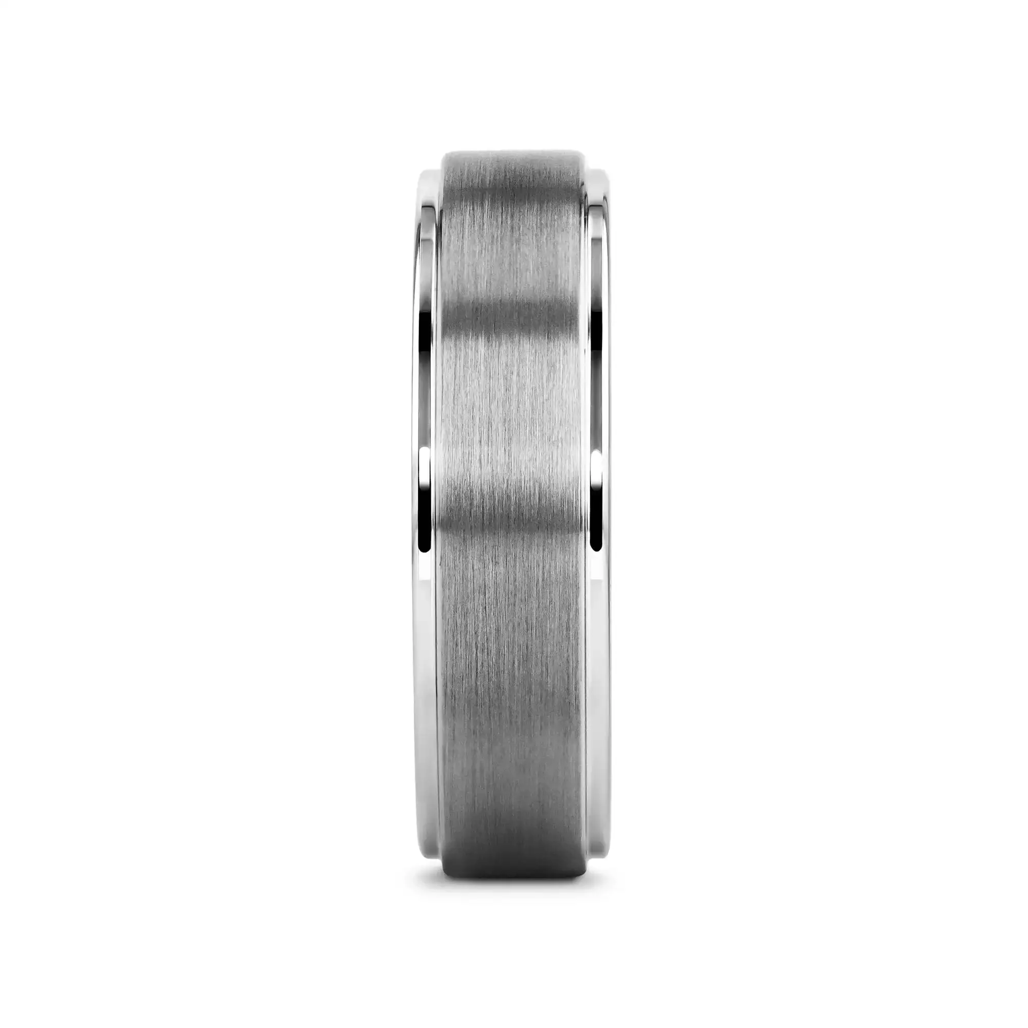 OPTIMUS Raised Center Brushed Tungsten Carbide Ring, Comfort Fit (4mm–12mm) - Image 14