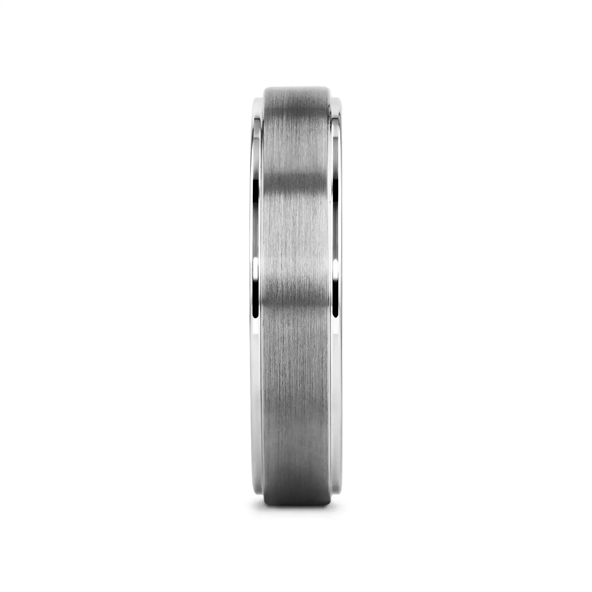 OPTIMUS Raised Center Brushed Tungsten Carbide Ring, Comfort Fit (4mm–12mm) - Image 17