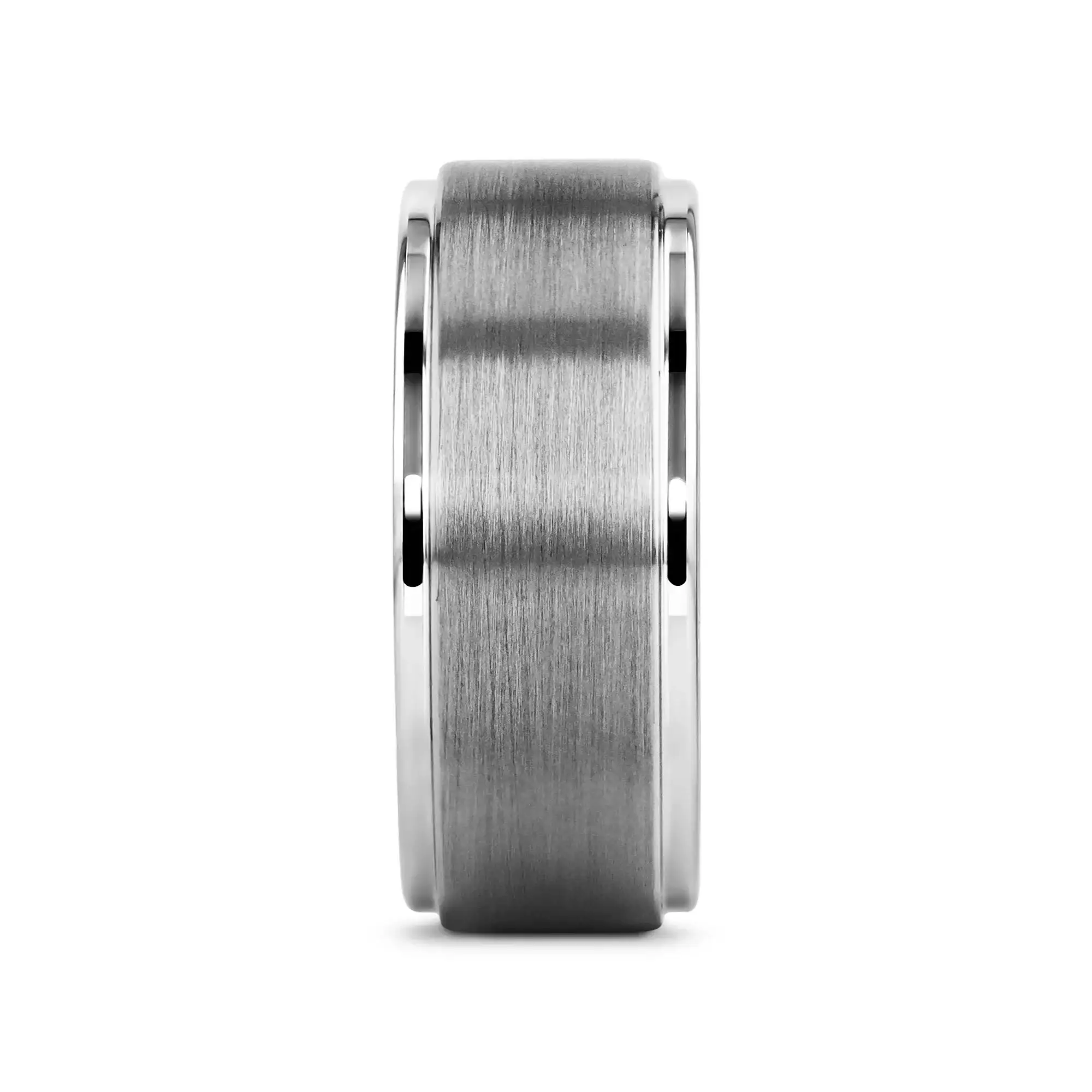 OPTIMUS Raised Center Brushed Tungsten Carbide Ring, Comfort Fit (4mm–12mm) - Image 20