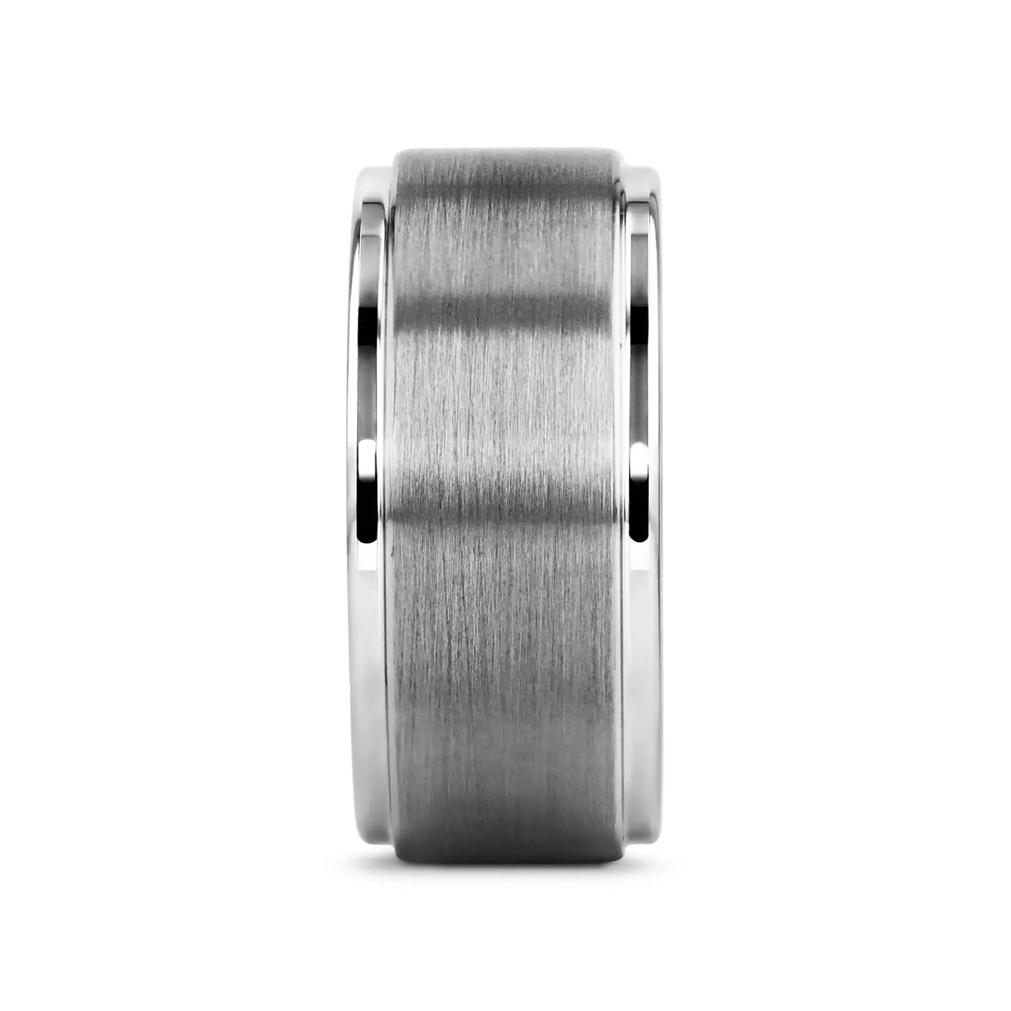 OPTIMUS Raised Center Brushed Tungsten Carbide Ring, Comfort Fit (4mm–12mm) - Image 23
