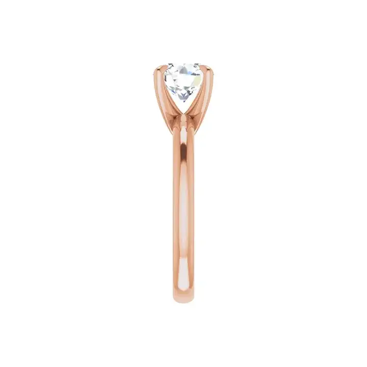 ORLA 14K Rose Gold Round Lab Grown Diamond Solitare Engagement Ring - Image 2