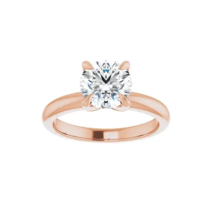 ORLA 14K Rose Gold Round Lab Grown Diamond Solitare Engagement Ring - Image 3