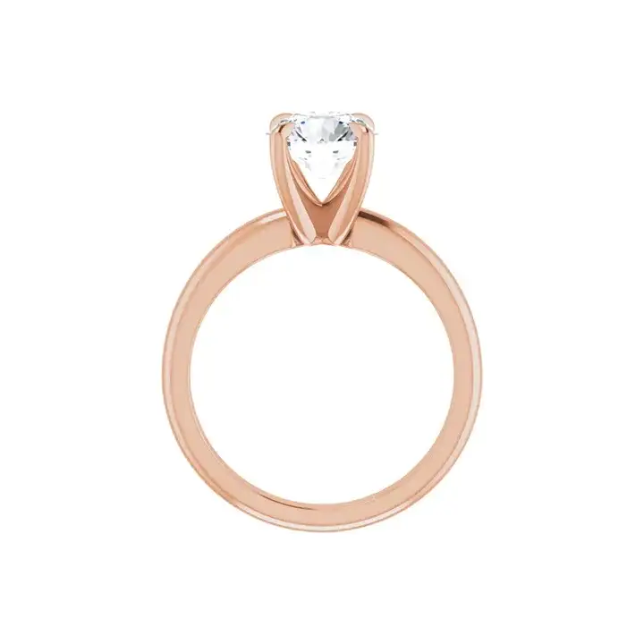 ORLA 14K Rose Gold Round Lab Grown Diamond Solitare Engagement Ring - Image 4