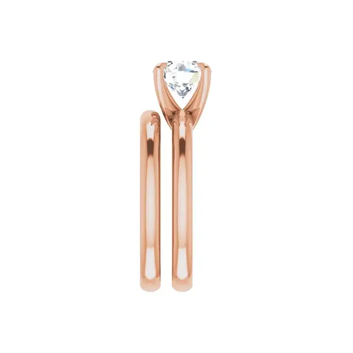 ORLA 14K Rose Gold Round Lab Grown Diamond Solitare Engagement Ring - Image 7