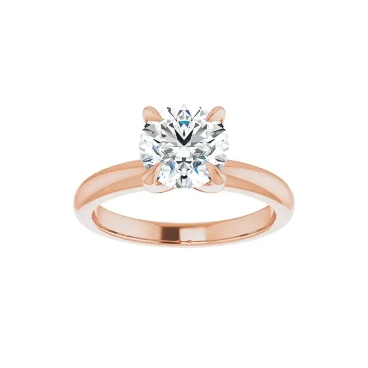 ORLA 18K Rose Gold Round Lab Grown Diamond Solitare Engagement Ring - Image 3